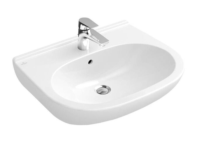 Villeroy & Boch O.novo umyvadlo 65x51 cm, otvor pro baterii, s přepadem, CeramicPlus, bílá Alpin