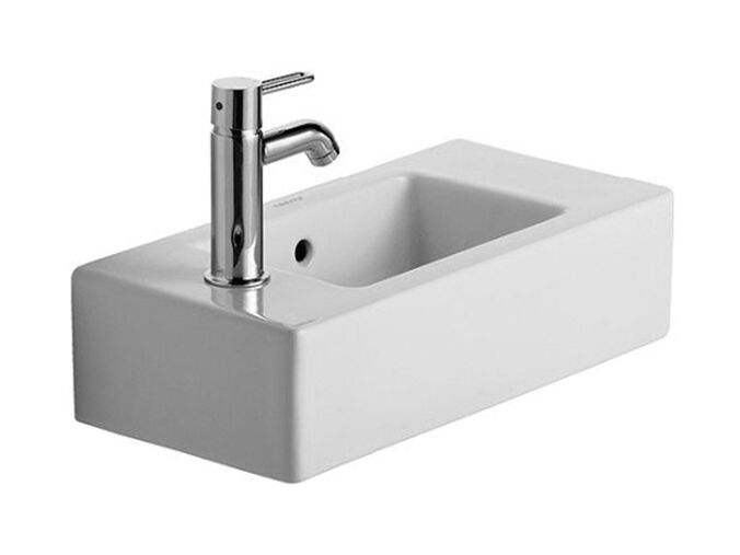 Duravit Vero umývátko 500x250mm s přepadem, otvor pro baterii vlevo