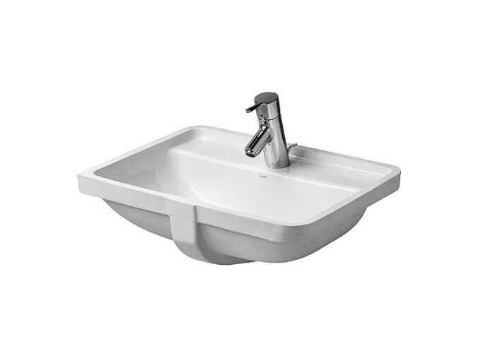 Duravit Starck 3 vestavné umyvadlo 49x40cm s přepadem a otvorem pro baterii, WonderGliss