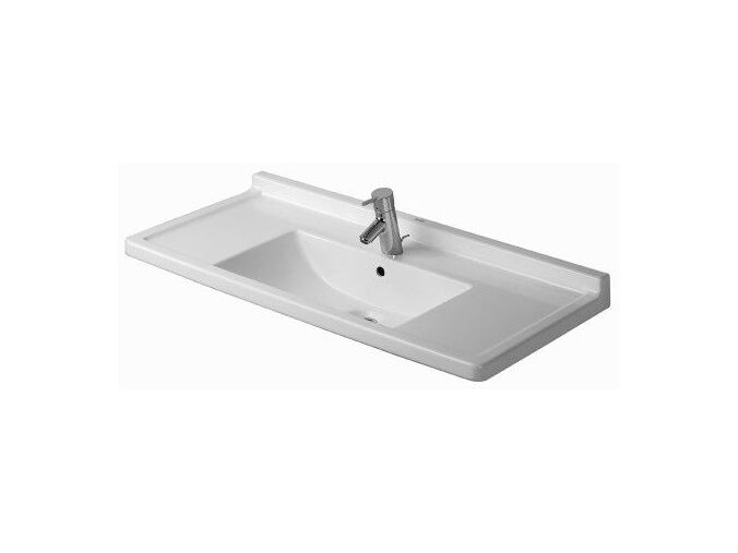 Duravit Starck 3 nábytkové umyvadlo 1050x485mm s přepadem, otvor pro baterii, WonderGliss