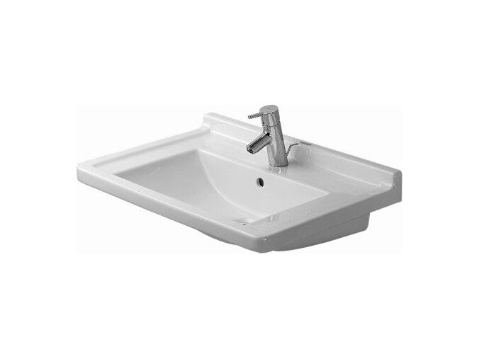 Duravit Starck 3 nábytkové umyvadlo 700x490mm s přepadem, otvor pro baterii, WonderGliss