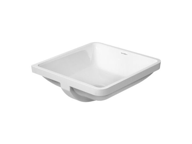 Duravit Starck 3 vestavné umyvadlo, instalace zdola, 430x430mm s přepadem, bez otvoru pro baterii