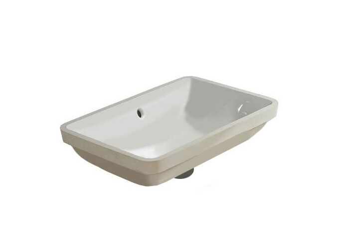 Duravit STARCK 3 umyvadlo zápustné zdola 49x36,5cm, bez otvoru pro baterii, s přepadem