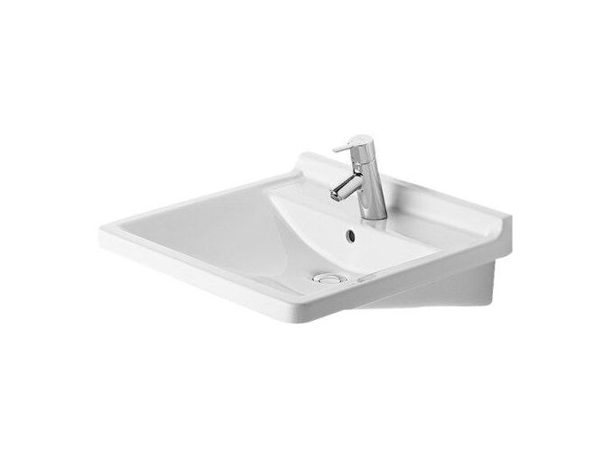 Duravit Starck 3 bezbariérové umyvadlo 600x545mm s přepadem, otvor pro baterii