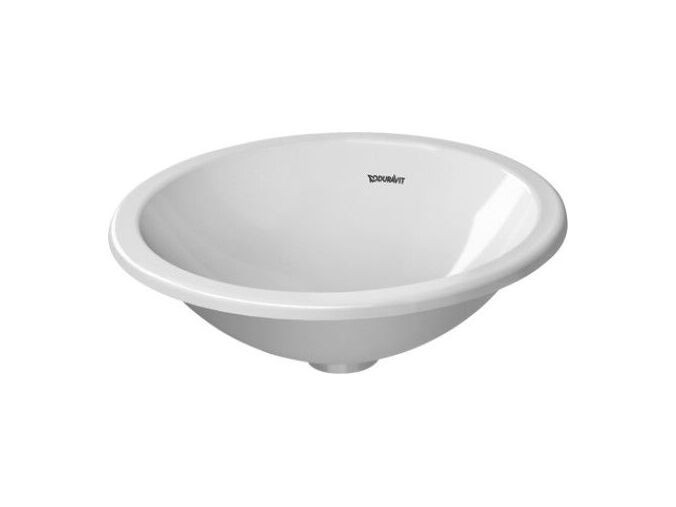 Duravit Architec zápustné umyvadlo průměr 450mm bez přepadu, bez otvoru pro baterii