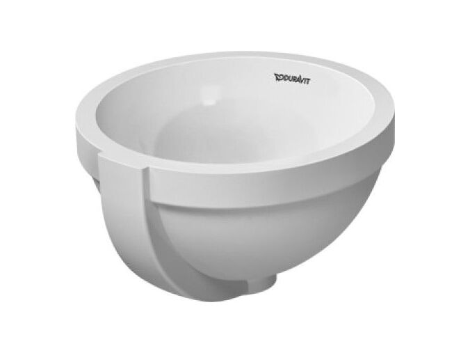 Duravit Architec vestavné umyvadlo, instalace zdola, průměr 275mm s přepadem, bez otvoru pro baterii