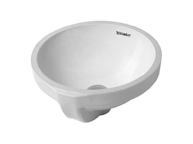 Duravit Architec vestavné umyvadlo, instalace zdola, průměr 325mm s přepadem, bez otvoru pro baterii