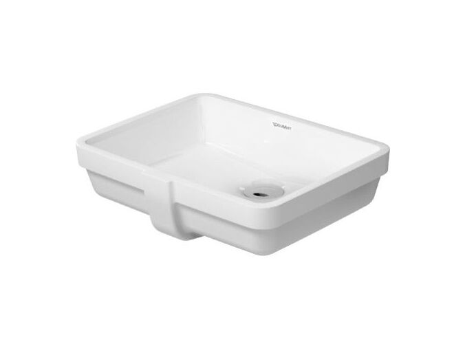 Duravit Vero vestavné umyvadlo, instalace zdola, 430x315mm s přepadem, bez otvoru pro baterii, WonderGliss