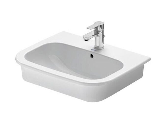 Duravit D-Code zápustné umyvadlo 545x435 mm s přepadem, s otvorem pro baterii, bílá