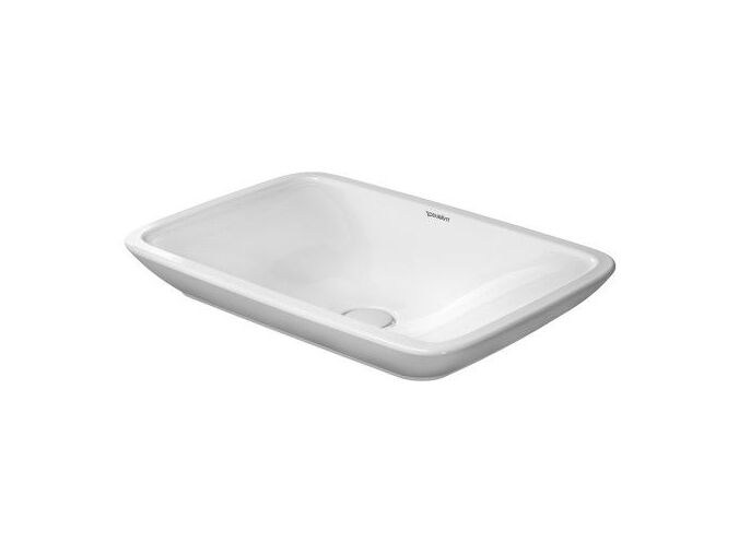 Duravit PuraVida umyvadlová mísa na desku 700x465mm bez přepadu, bez otvoru pro baterii, WonderGliss