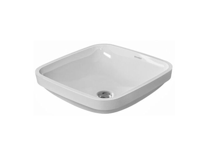 Duravit DuraStyle vestavné umyvadlo, instalace zdola 370x370mm s přepadem, bez otvoru pro baterii, WonderGliss