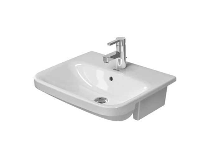 Duravit DuraStyle polozápustné umyvadlo 550x455mm s přepadem, otvor pro baterii