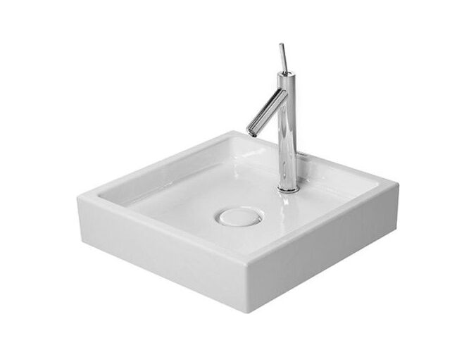 Duravit Starck 1 umyvadlová mísa na desku 47x47cm, bez přepadu, otvor pro baterii