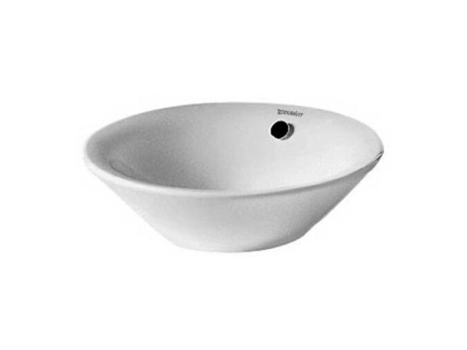 Duravit Starck 1 umyvadlová mísa průměr 330mm s přepadem, bez otvoru pro baterii, WonderGliss