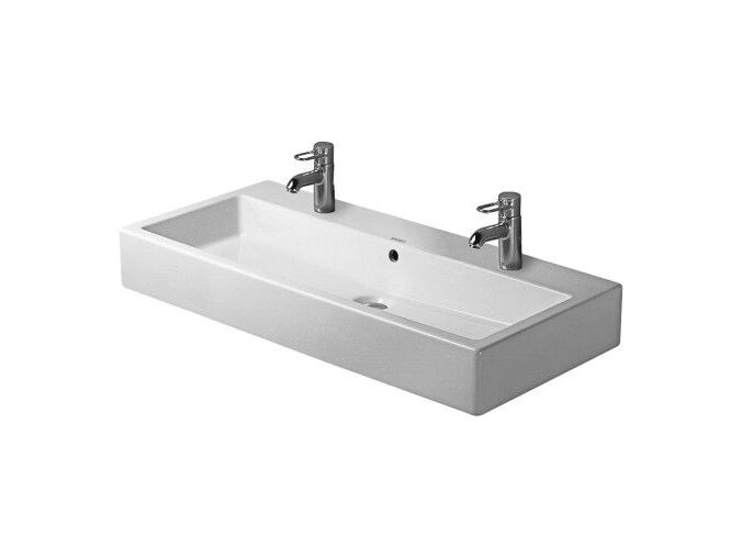 Duravit Vero umyvadlo na desku 1000x470mm s přepadem, 2 otvory pro baterii