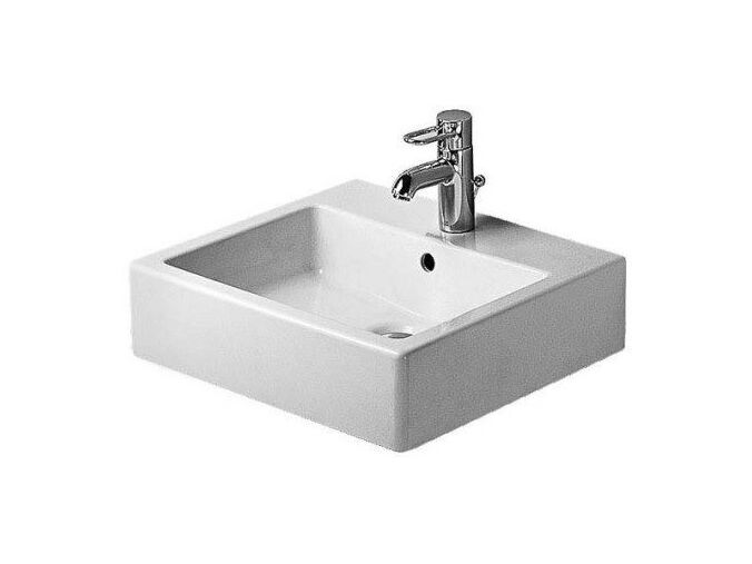 Duravit Vero umyvadlo na desku 500x470mm s přepadem, otvor pro baterii, WonderGliss