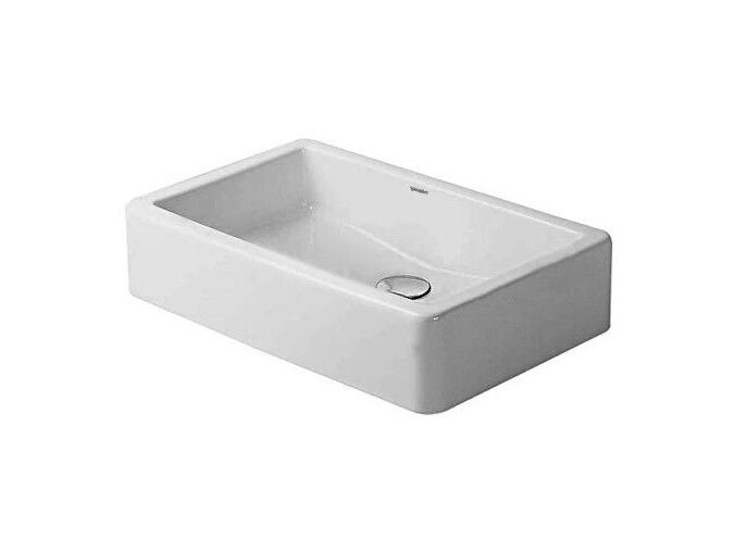 Duravit Vero umyvadlo na desku 600x380mm bez přepadu, bez otvoru pro baterii, WonderGliss