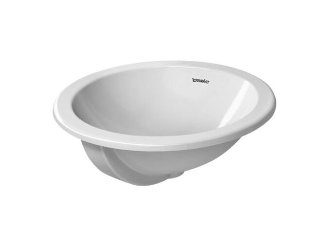 Duravit Architec zápustné umyvadlo průměr 470mm s přepadem, bez otvoru pro baterii