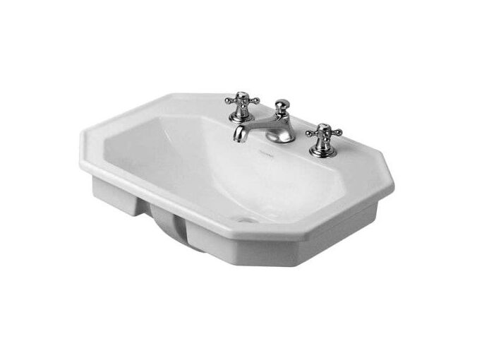 Duravit 1930 zápustné umyvadlo 580x470mm s přepadem, otvor pro baterii