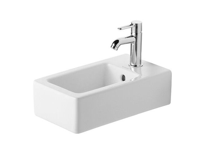 Duravit Vero umývátko 250x450mm s přepadem, otvor pro baterii, WonderGliss