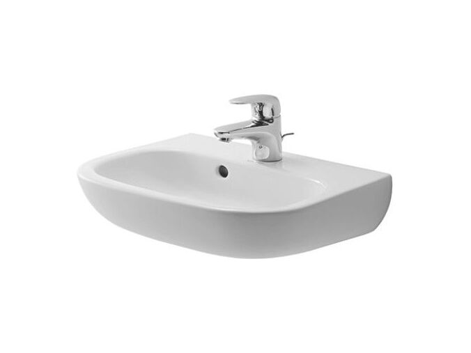 Duravit D-Code umývátko 450x340mm s přepadem, otvor pro baterii