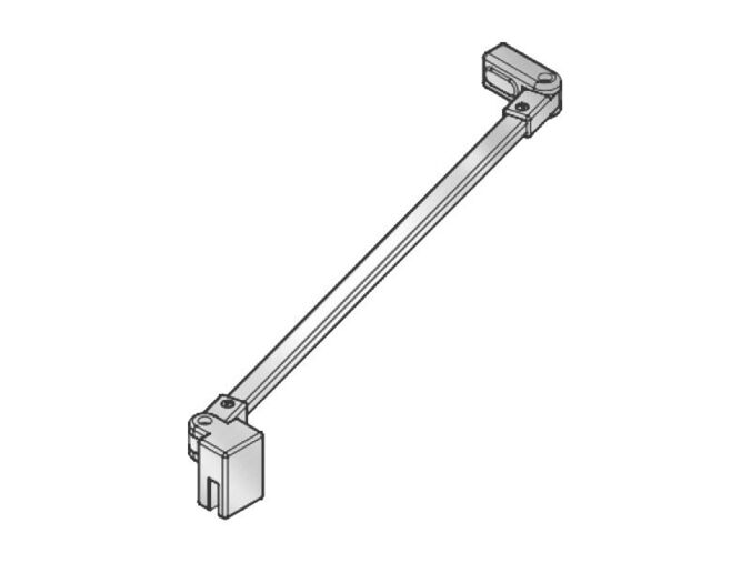 Kermi Cada XS stabilizátor boční stěna - boční stěna 120 cm, stříbrná lesk