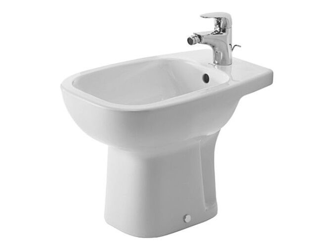 Duravit D-Code stojící bidet s přepadem, otvor pro baterii