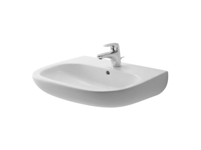 Duravit D-Code umyvadlo 600x460mm s přepadem, otvor pro baterii