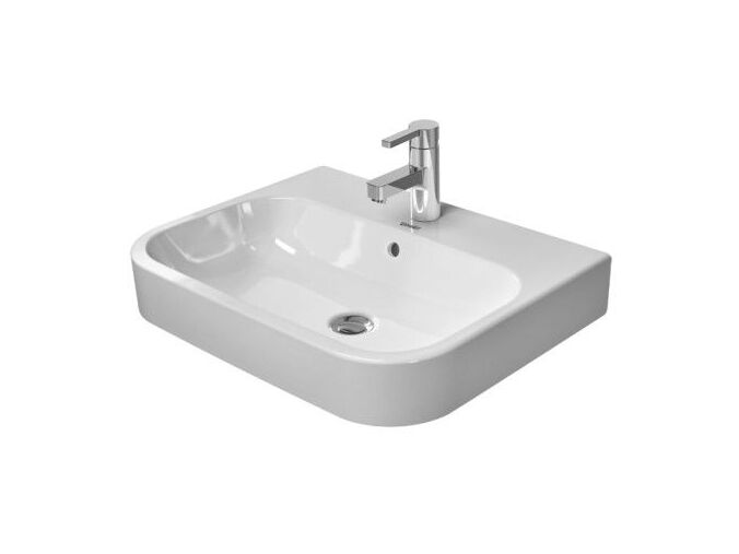 Duravit Happy D.2 umyvadlová mísa na desku 600x460mm s přepadem, otvor pro baterii