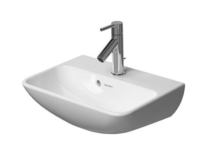 Duravit ME by Starck umývátko 45x32cm, s přepadem a otvorem pro baterii, WonderGliss