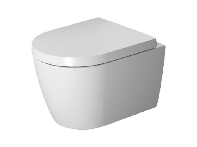 Duravit Set ME by STARCK Compact závěsný klozet Rimless® bílý a sedátko bílé, SoftClose