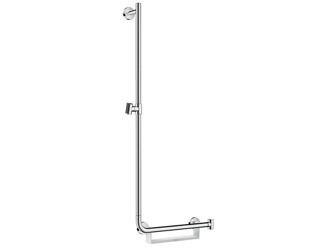 Hansgrohe Unica Sprchová tyč 110 cm, levá, bílá/chrom