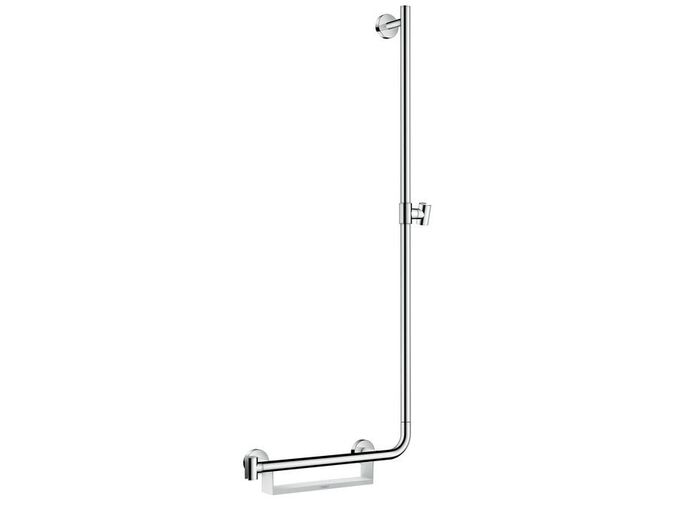 Hansgrohe Unica Sprchová tyč 110 cm, pravá, bílá/chrom