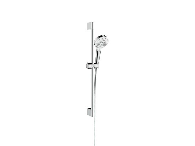 Hansgrohe Crometta Set sprchové hlavice, 2 proudy, tyče a hadice, EcoSmart 9 l/min, bílá/chrom