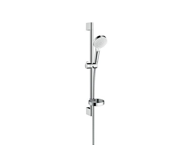 Hansgrohe Crometta Set sprchové hlavice, 2 proudy, mýdlenky, tyče a hadice, bílá/chrom