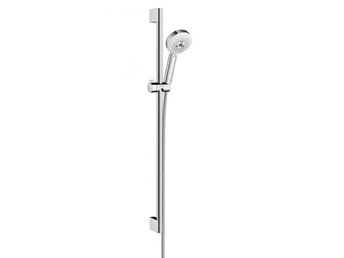 Hansgrohe Crometta 100 Sprchová souprava Multi, 3 proudy, sprchová tyč 900 mm, bílá/chrom