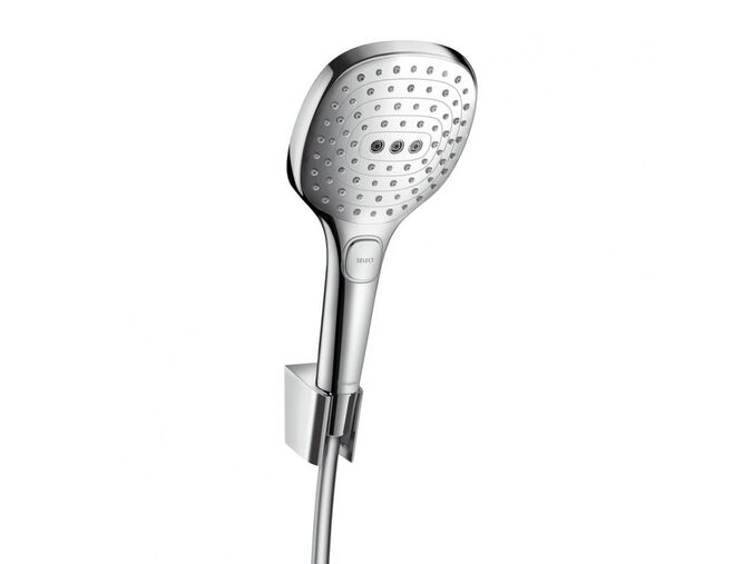 Hansgrohe Raindance Select E Set sprchové hlavice, 3 proudy, držáku a hadice, chrom