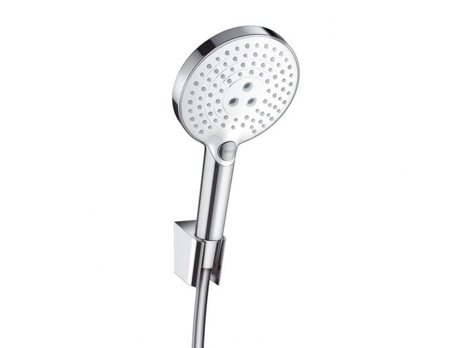 Hansgrohe Raindance Select S Set sprchové hlavice, 3 proudy, držáku a hadice, bílá/chrom