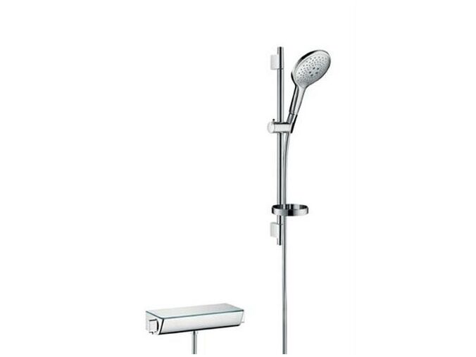 Hansgrohe Raindance Select S Sprchový set s termostatem, 15 cm, 3 proudy, bílá/chrom