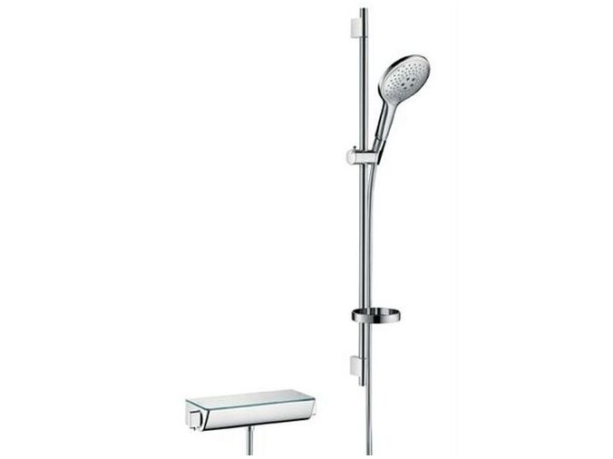 Hansgrohe Raindance Select S Sprchový set s termostatem, 15 cm, 3 proudy, bílá/chrom