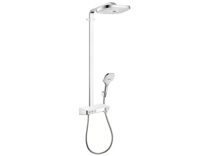 Hansgrohe Raindance Select E Sprchový set Showerpipe 300 s termostatem ShowerTablet Select, 3 proudy, bílá/chrom