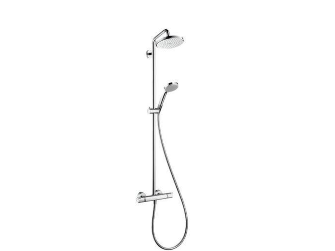 Hansgrohe Croma 220 Sprchový set Showerpipe s termostatem, 22 cm, 4 proudy, EcoSmart 9 l/min, chrom