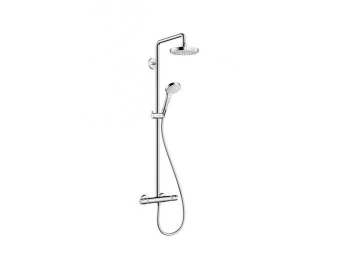 Hansgrohe Croma Select S Sprchový set Showerpipe 180 s termostatem, 2 proudy, bílá/chrom