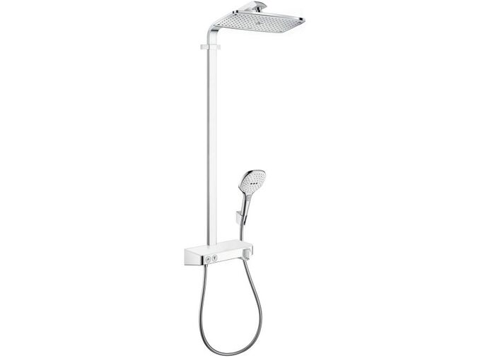 Hansgrohe Raindance Select E Sprchový set Showerpipe 360 s termostatem ShowerTablet Select 300, bílá/chrom