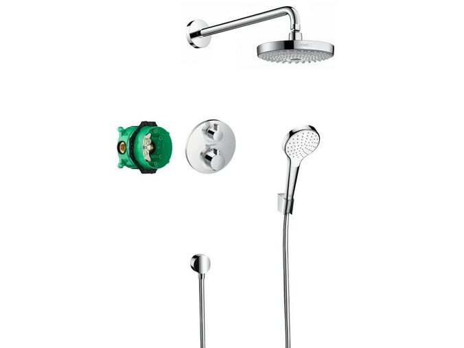 Hansgrohe Croma Select S Sprchový set 180 s termostatem Ecostat S, 2 proudy, chrom