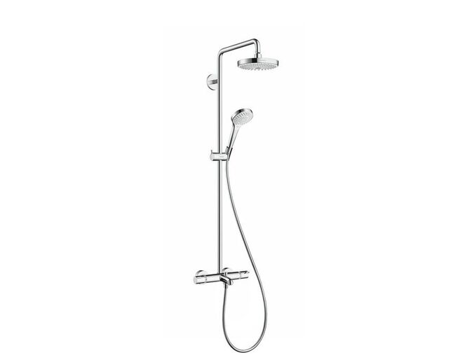 Hansgrohe Croma Select S Vanový set 180 s termostatem Showerpipe, 2 proudy, bílá/chrom