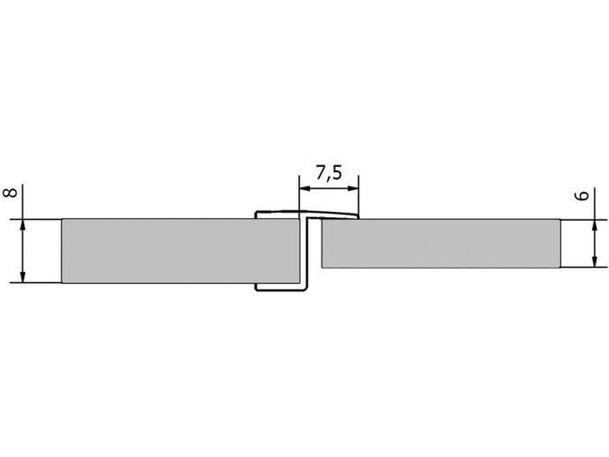 Polysan Těsnění mezi skla (praporek) 8mm sklo, 2000mm
