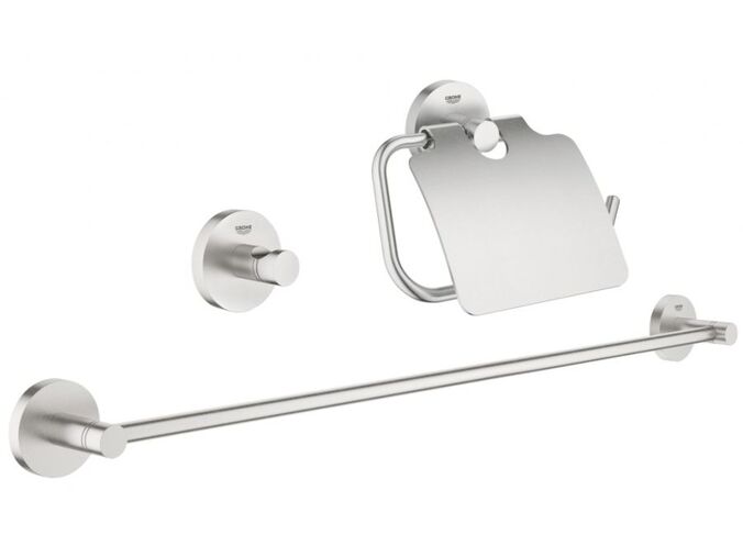 Grohe Essentials Sada doplňků do koupelny 3 v 1, supersteel