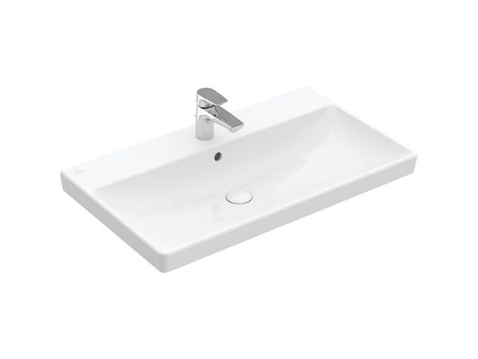 Villeroy & Boch Avento umyvadlo 80x47 cm, otvor pro baterii, s přepadem, CeramicPlus, bílá Alpin