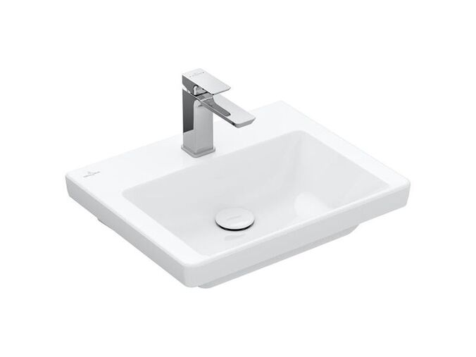 Villeroy & Boch Subway 3.0 umývátko 45x37 cm, otvor pro baterii, bez přepadu, CeramicPlus, bílá Alpin